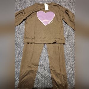 Kids Pajamas with Purple Heart Design